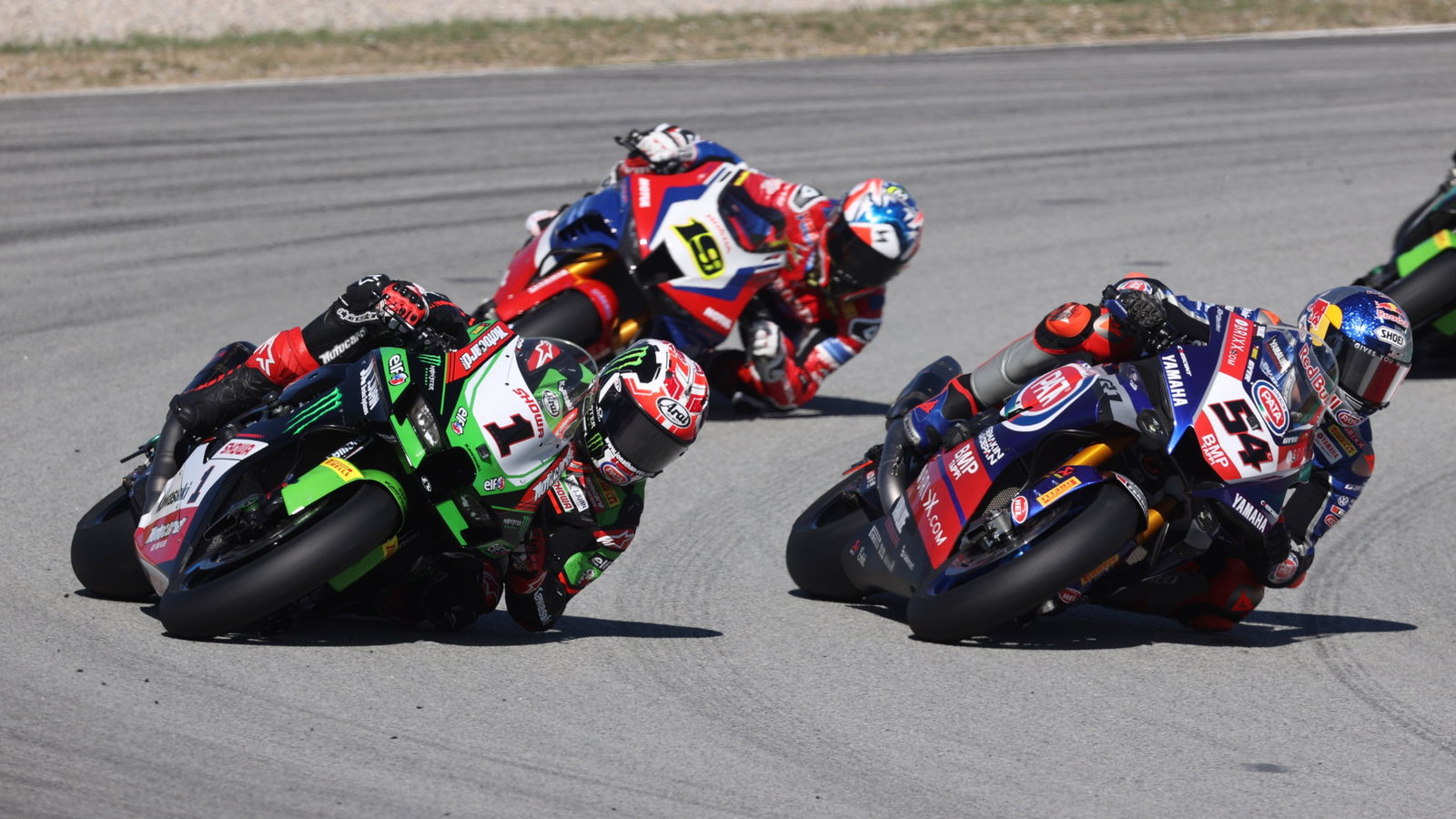 Jonathan Rea, Toprak Razgatlioglu and Alvaro Bautista, Catalunya WorldSBK, Superpole Race19 September 2021