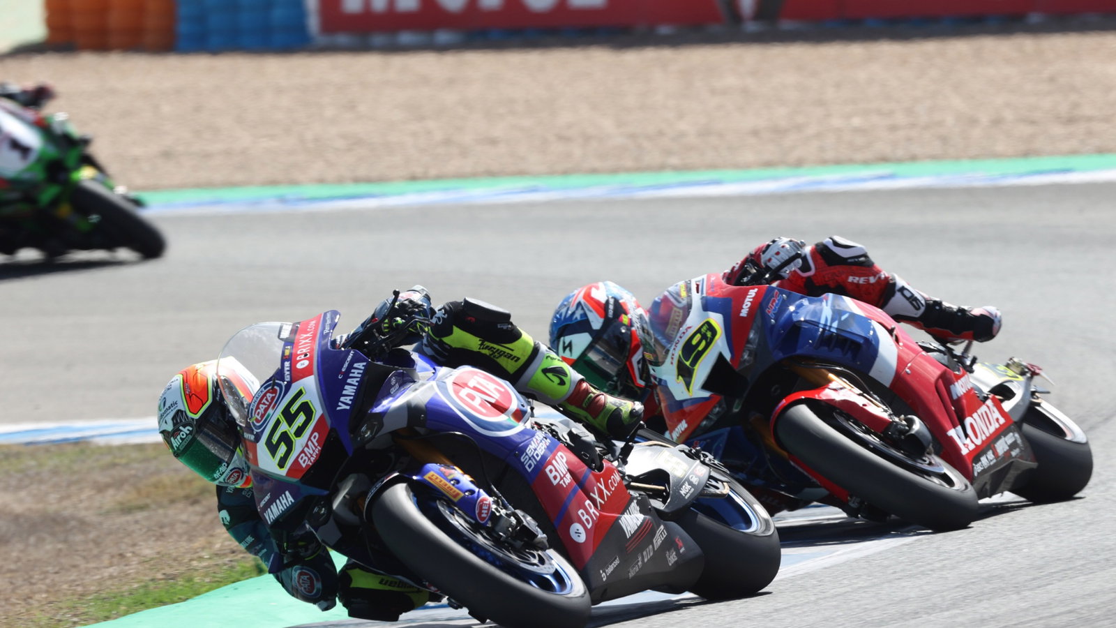bAndrea Locatelli and Alvaro Bautista, Jerez WorldSBK race2, 26 September 2021