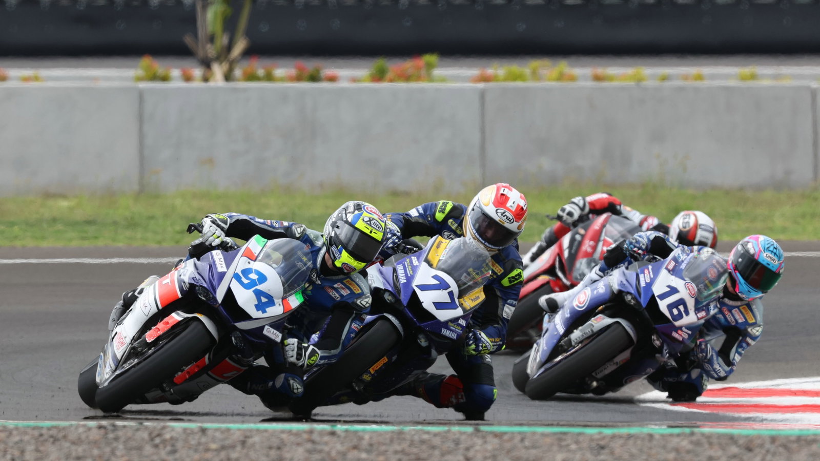 Federico Caricasulo, Dominique Aegerter and Jules Cluzel, Indonesian WorldSSP race2, 21 November 2021