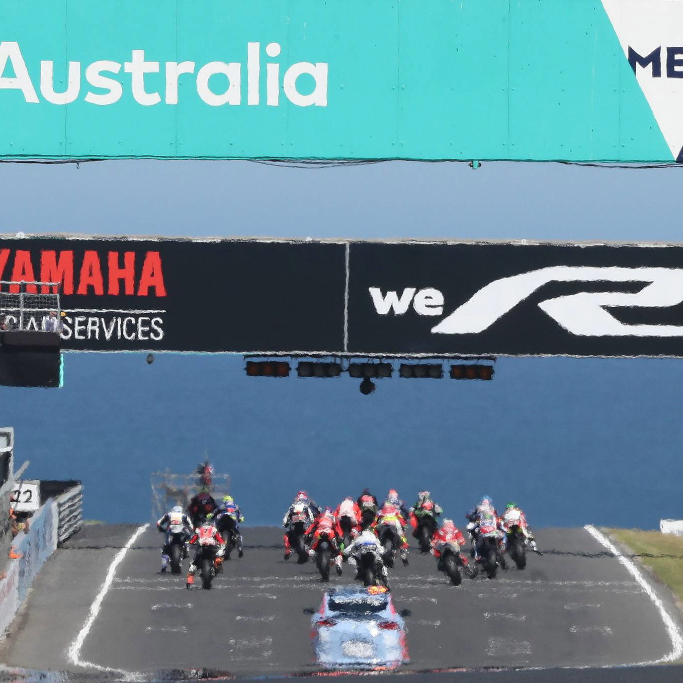 Startline crash halts first WSBK event.