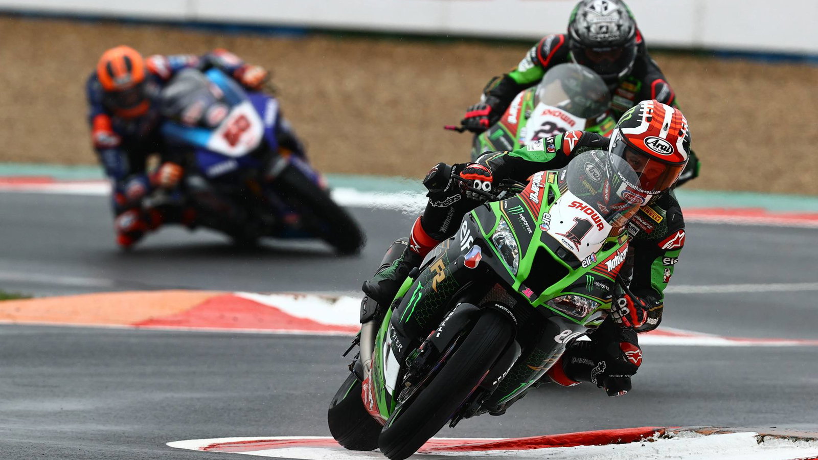 Jonathan Rea, Alex Lowes and Michael van der Mark, French WSBK Superpole race, 2020