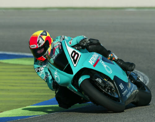 Walker and Toseland test new Ducati.