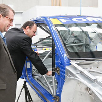 Podium for Mitsubishi and McShea.