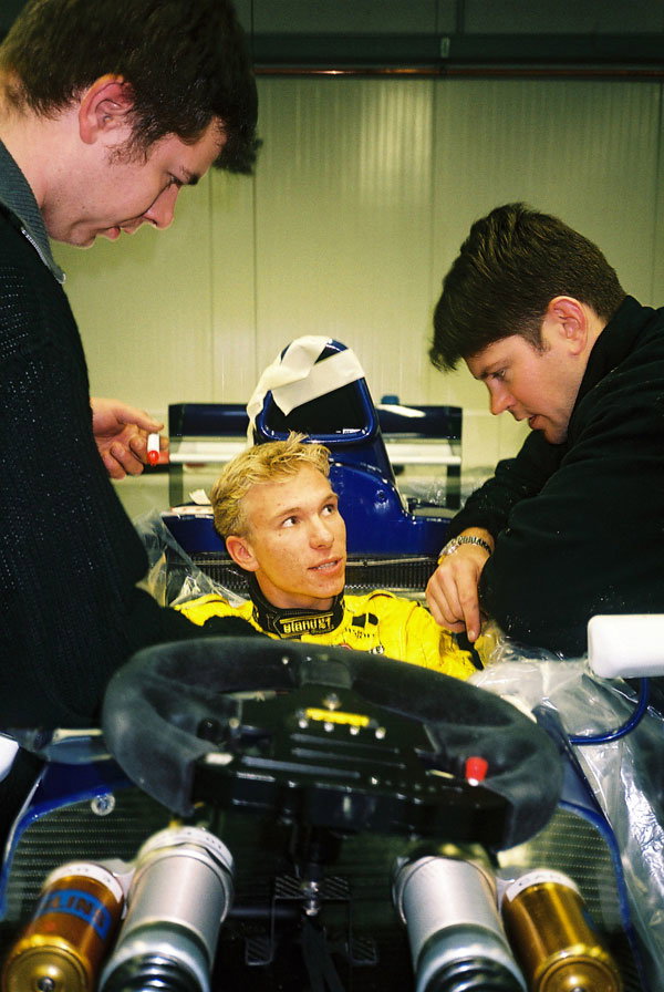 First F3000 test proves positive for Tielemans.