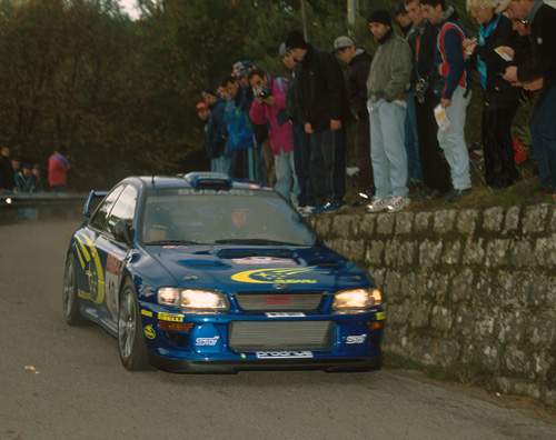 Burns out of San Remo Rally.