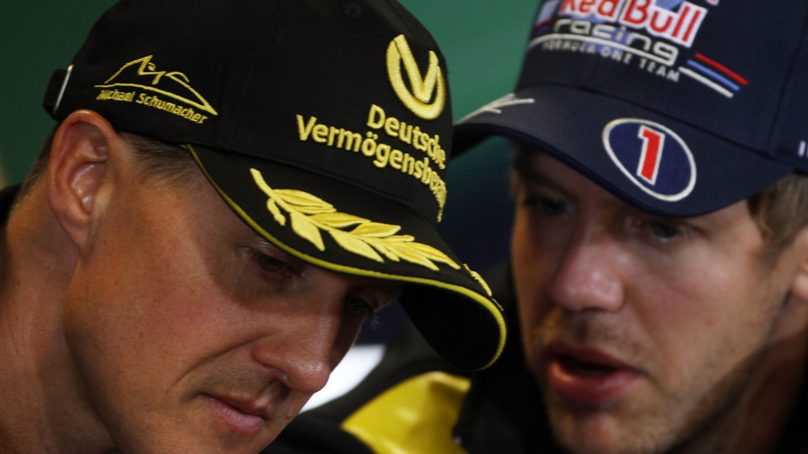 Michael Schumacher and Sebastian Vettel