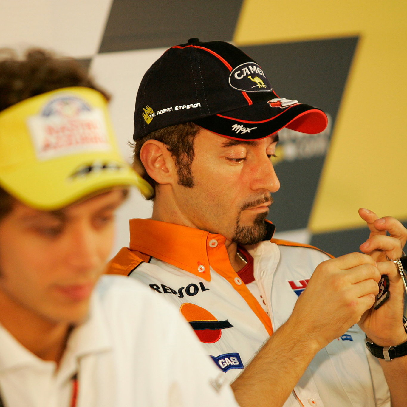 Biaggi, Rossi, Valencia MotoGP,