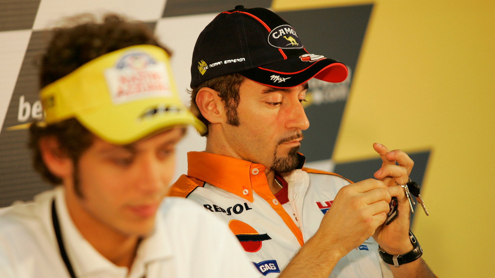 Biaggi, Rossi, Valencia MotoGP,