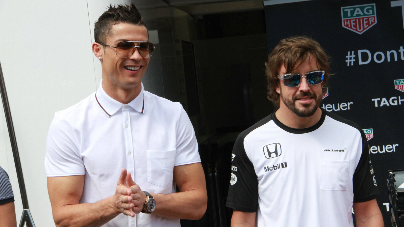 - Cristiano Ronaldo (POR) Real Madrid football player, Fernando Alonso (ESP) McLaren Honda