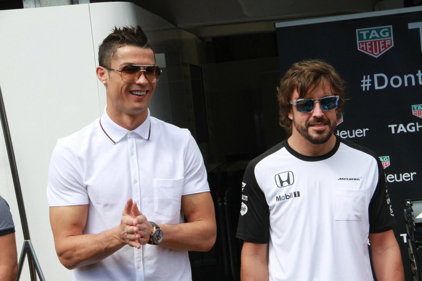 - Cristiano Ronaldo (POR) Real Madrid football player, Fernando Alonso (ESP) McLaren Honda