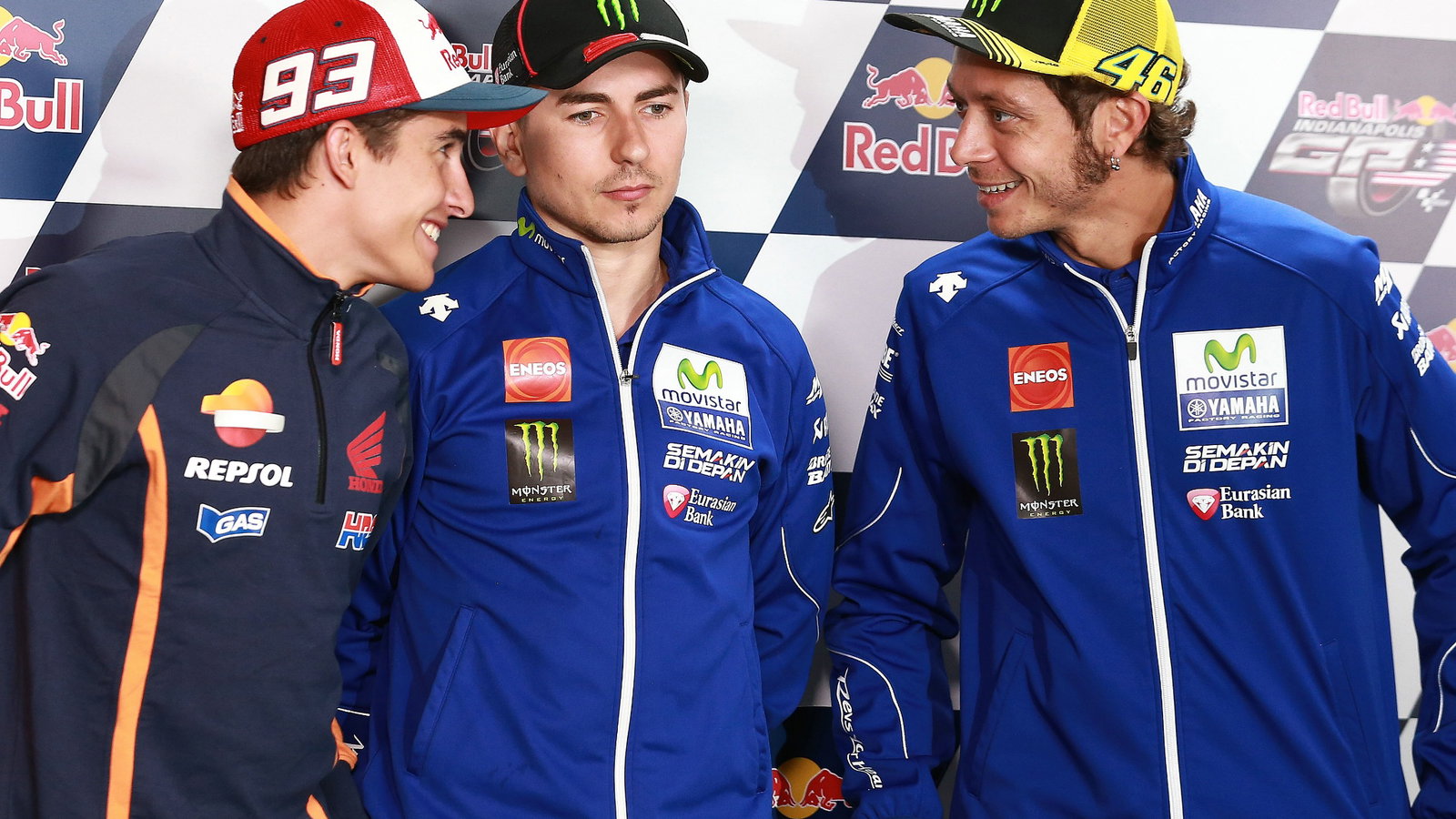 Marquez, Lorenzo, Rossi, Indianapolis MotoGP