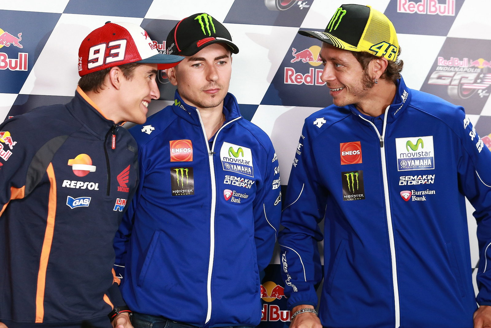 Marquez, Lorenzo, Rossi, Indianapolis MotoGP