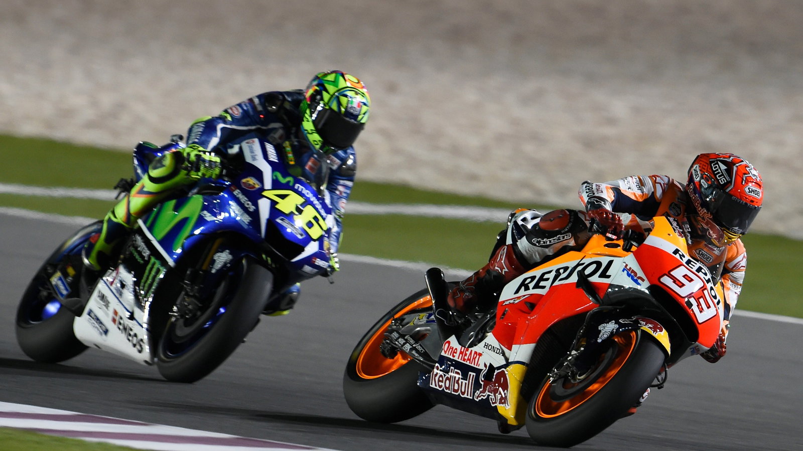 Marc Marquez Honda, Valentino Rossi Yamaha MotoGP 2016