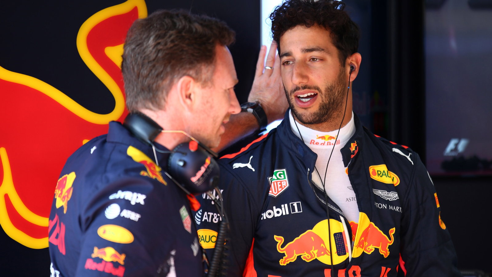  - Free Practice 3, Christian Horner (GBR), Red Bull Daniel Ricciardo (AUS) Red Bull Racing