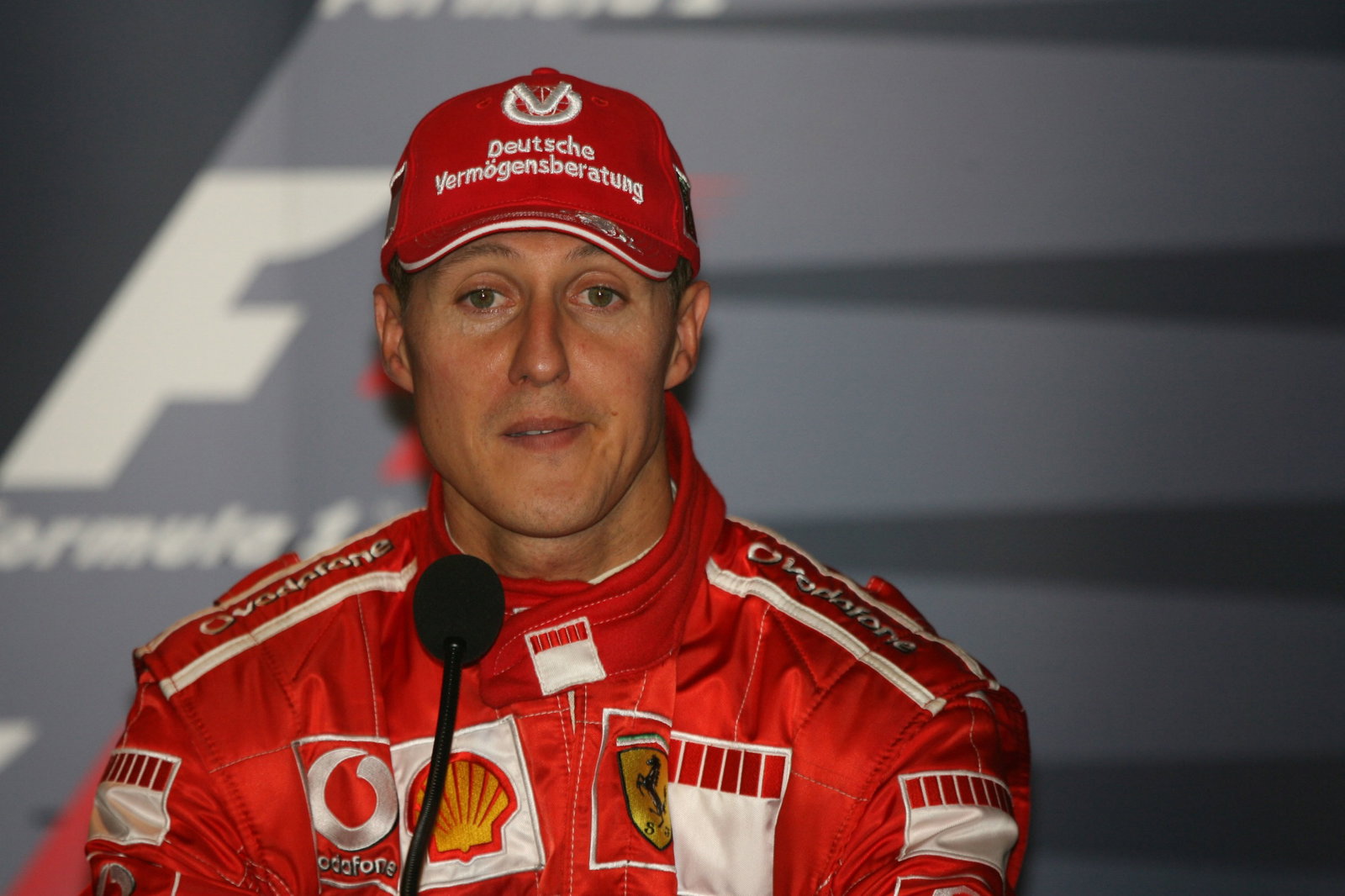  Monza, Italy,FIA Press Conference - Michael Schumacher (GER), Scuderia Ferrari - Formula 1 World Championship, Rd 15,