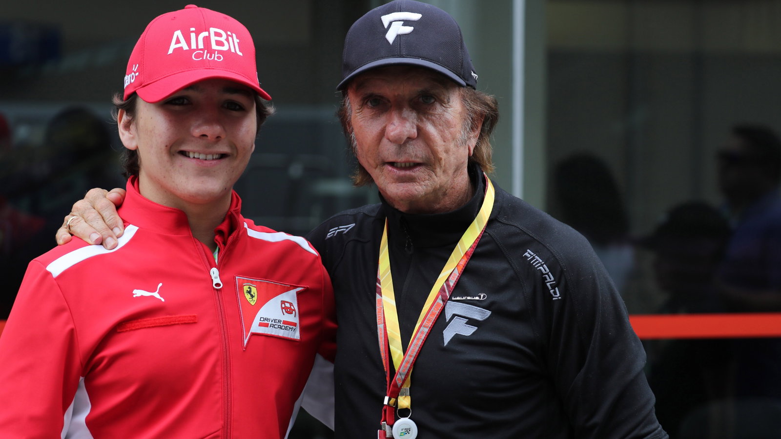  - Free Practice 3, Emerson Fittipaldi (BRA) and his grandchild Enzo