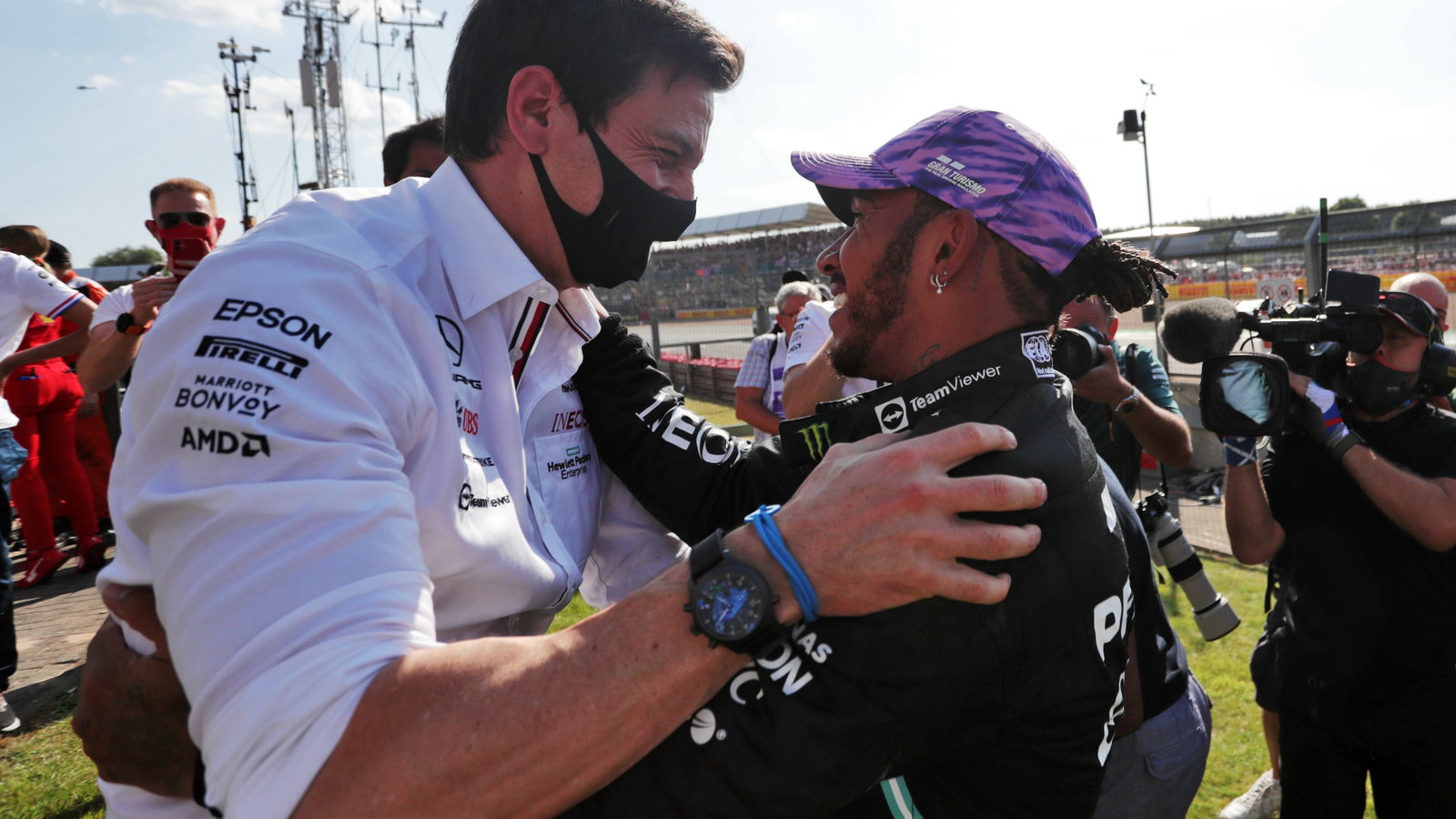 Race winner Lewis Hamilton (GBR