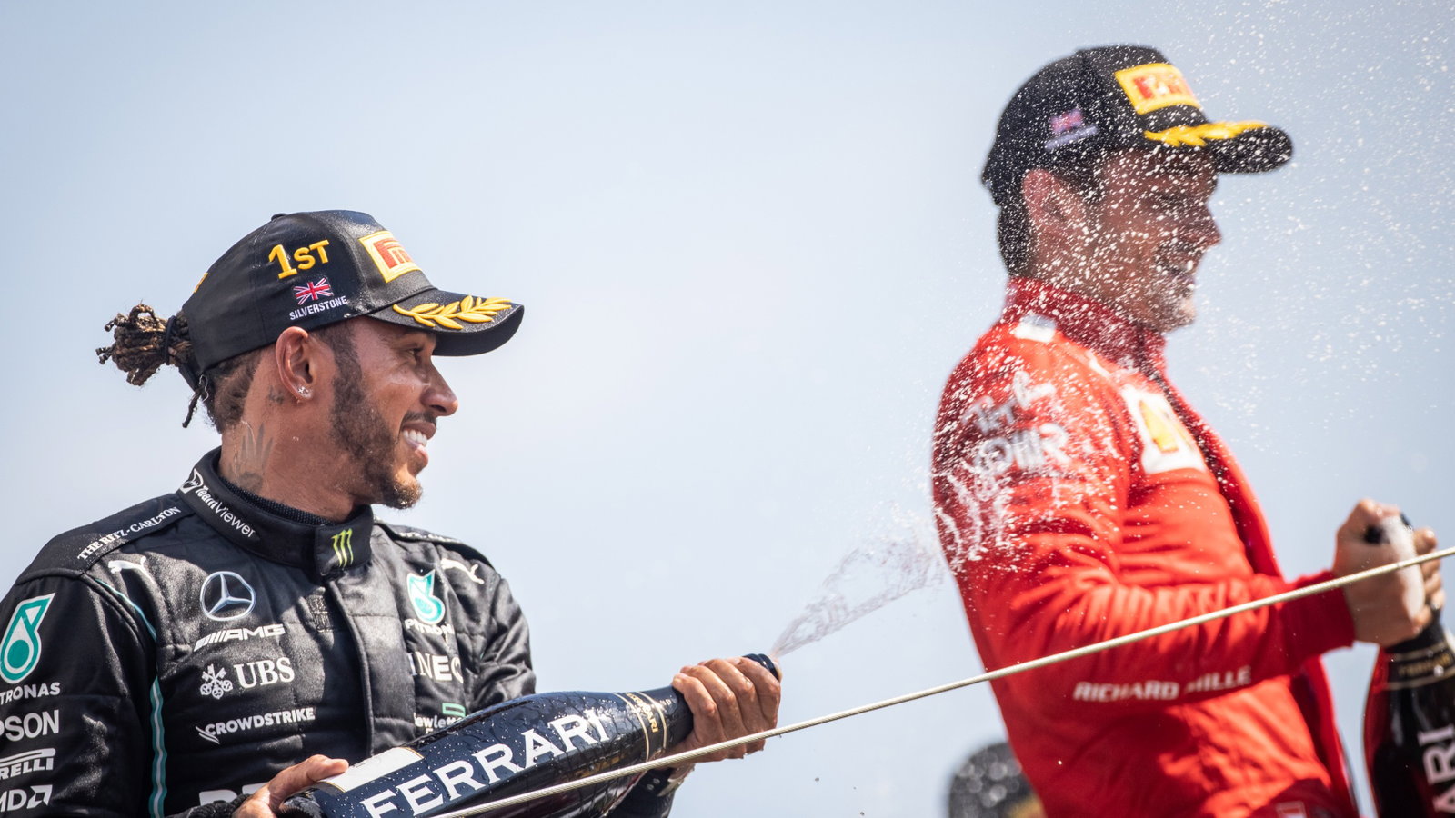 Lewis Hamilton and Charles Leclerc