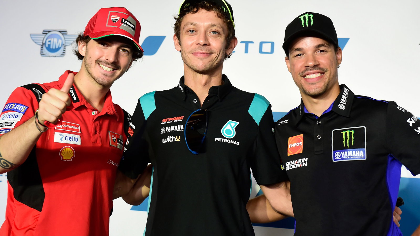 Francesco Bagnaia, Valentino Rossi, Franco Morbidelli, MotoGP, San Marino MotoGP 16 September
