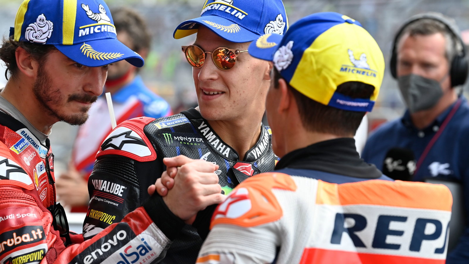 Francesco Bagnaia, Fabio Quartararo, Marc Marquez, MotoGP, Grand Prix of the Americas, 2 October