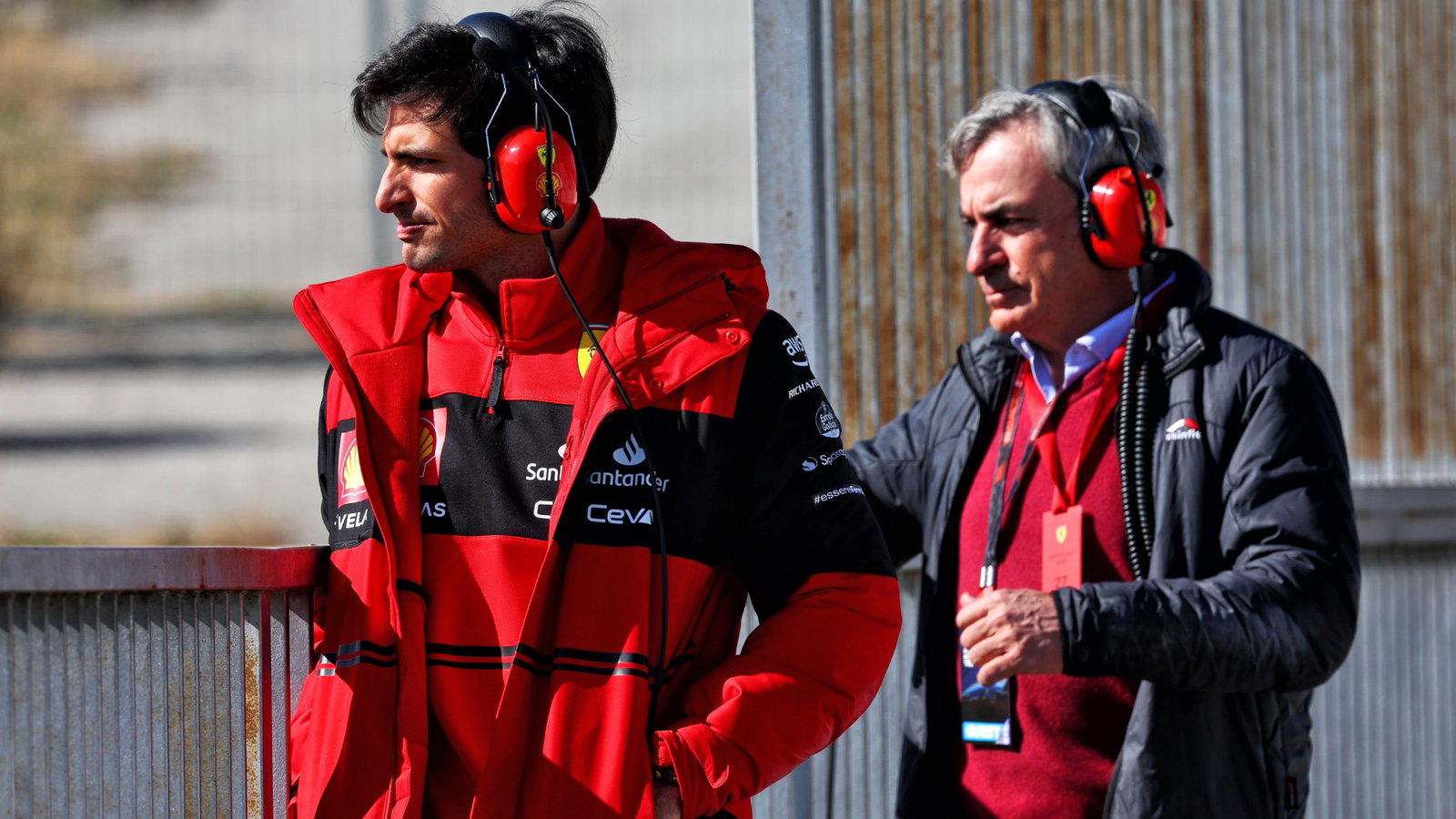 Carlos Sainz Jr (ESP) Ferrari with his father Carlos Sainz