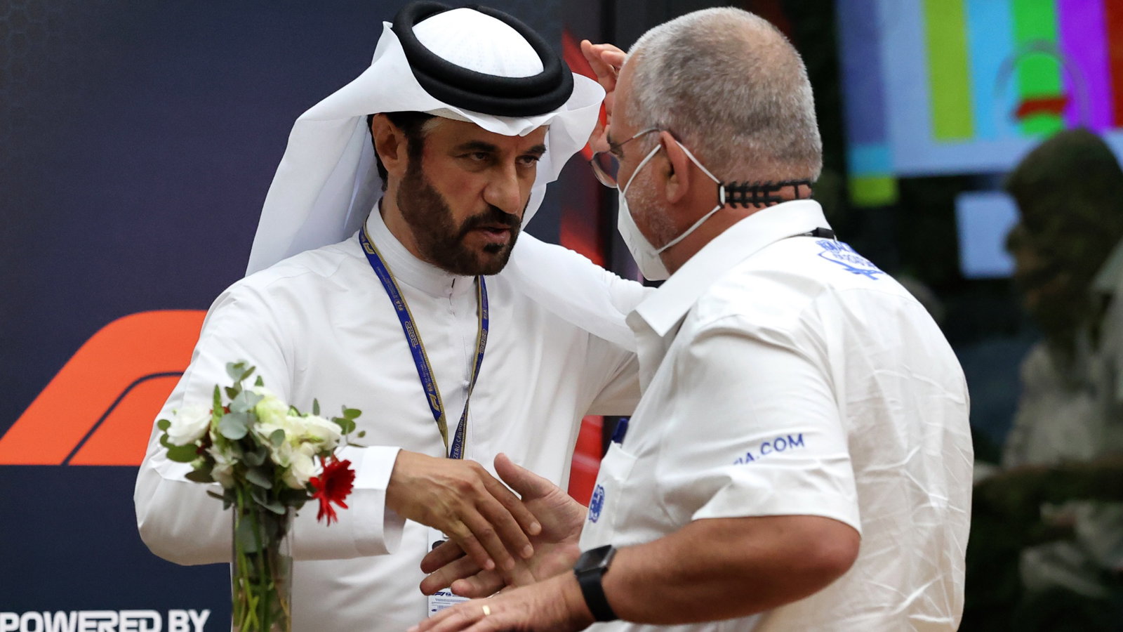 (L to R): Mohammed Bin Sulayem (UAE) FIA President with Eduardo Freitas (POR) FIA Race