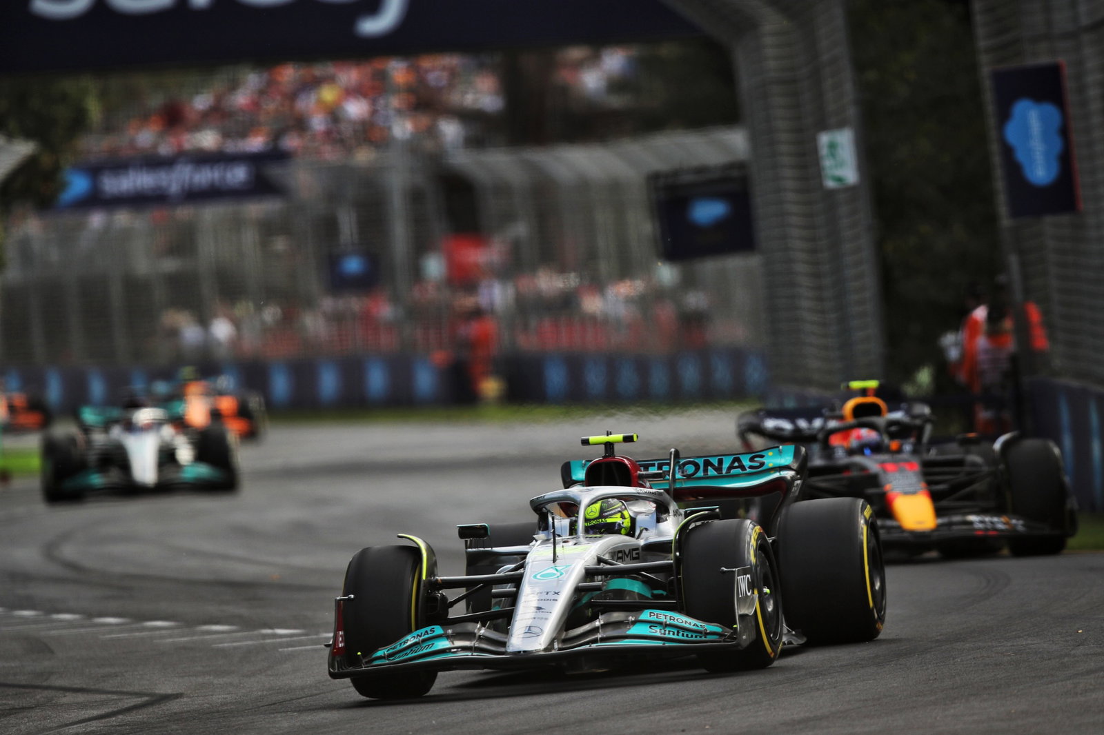 Lewis Hamilton (GBR) Mercedes AMG F1 W13. Formula 1 World Championship, Rd 3, Australian Grand Prix, Albert Park,