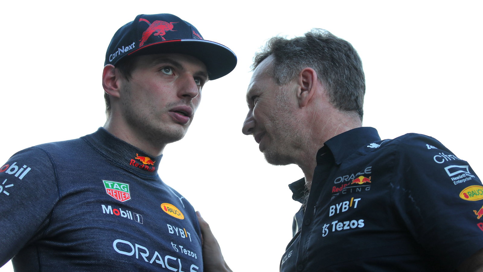 (L to R): race winner Max Verstappen (NLD) Red Bull Racing with Christian Horner (GBR) Red Bull Racing Team Principal.
