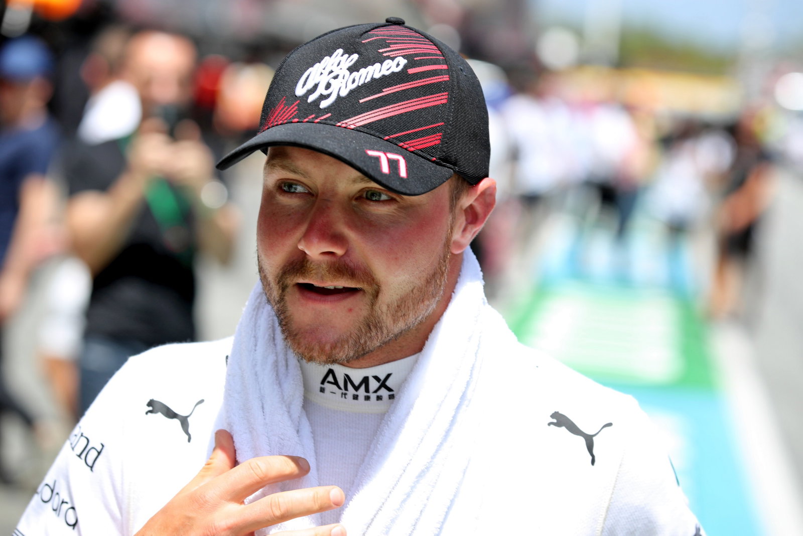 Valtteri Bottas (FIN) Alfa Romeo F1 Team on the grid. Formula 1 World Championship, Rd 6, Spanish Grand Prix, Barcelona,