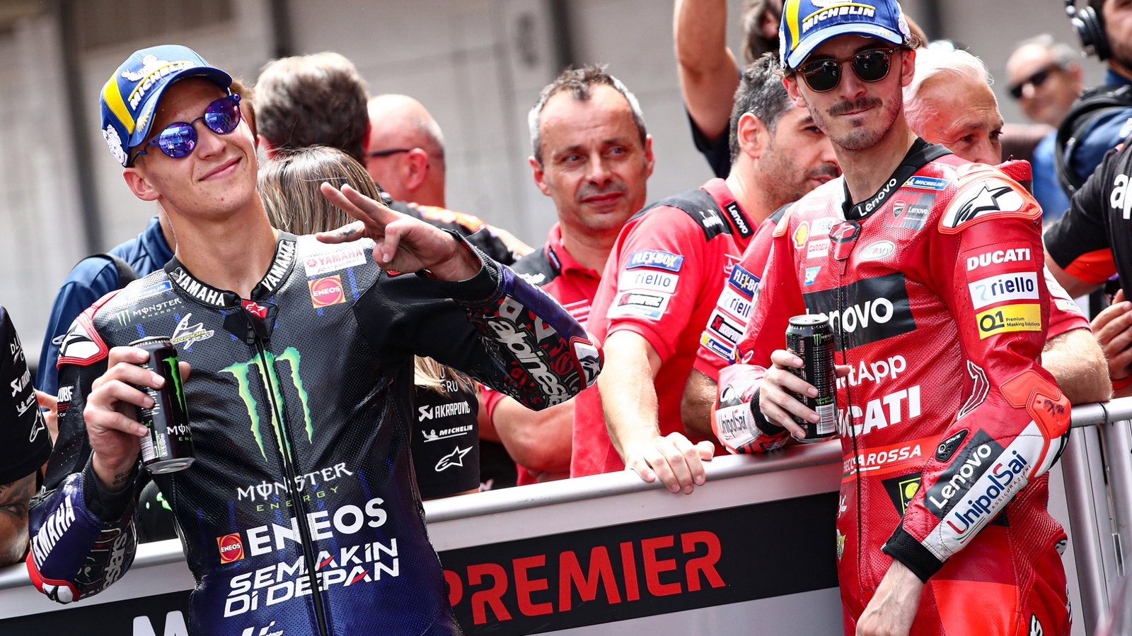 Fabio Quartararo Francesco Bagnaia Catalunya MotoGP. 4 July