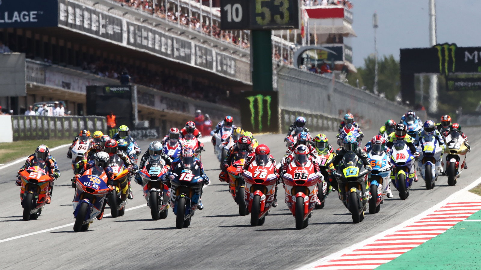 Jake Dixon race start, Moto2 race, Catalunya MotoGP, 5 June