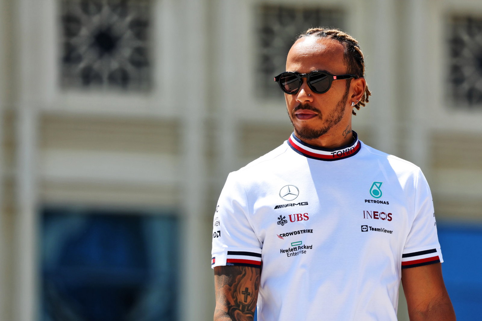 Lewis Hamilton (GBR) ) Mercedes AMG F1. Kejuaraan Dunia Formula 1, Rd 8, Grand Prix Azerbaijan, Sirkuit Jalan Baku,