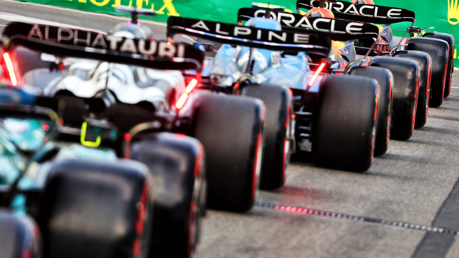 Sergio Perez (MEX) Red Bull Racing RB18 in the pits. Formula 1 World Championship, Rd 8, Azerbaijan Grand Prix, Baku