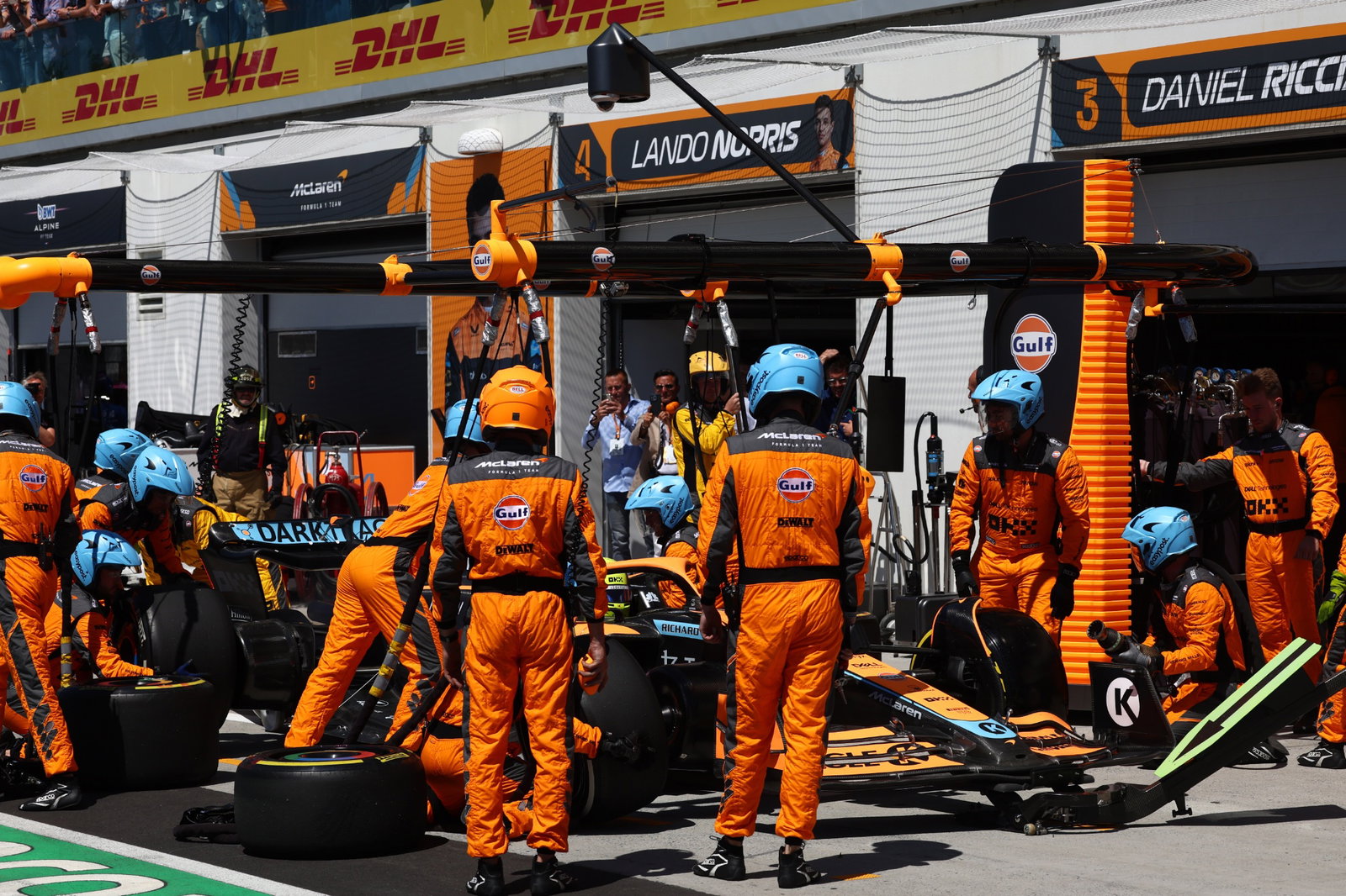 Lando Norris (GBR) McLaren MCL36 pit stop. Formula 1 World Championship, Rd 9, Canadian Grand Prix, Montreal, Canada, Race