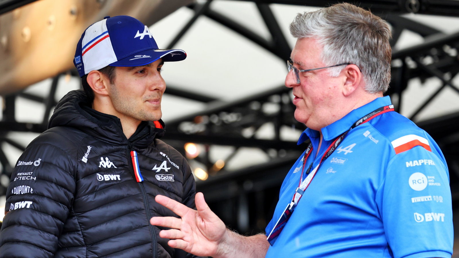 (L to R): Esteban Ocon (FRA) Alpine F1 Team with Otmar Szafnauer (USA) Alpine F1 Team, Team Principal.. Formula 1 World