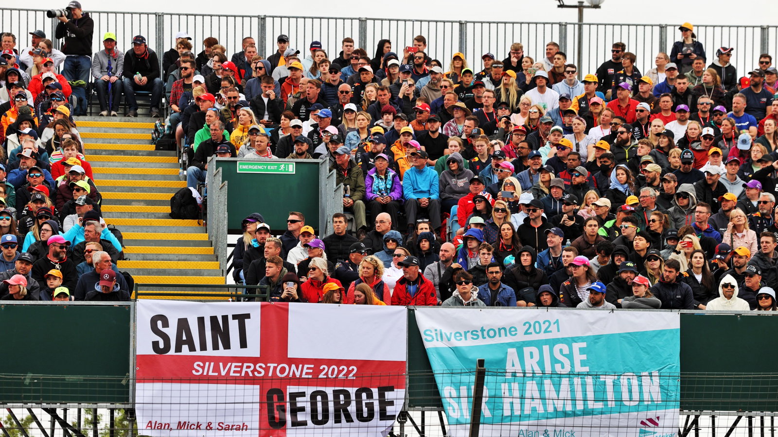 Circuit atmosphere - fans in the grandstand. Formula 1 World Championship, Rd 10, British Grand Prix, Silverstone,