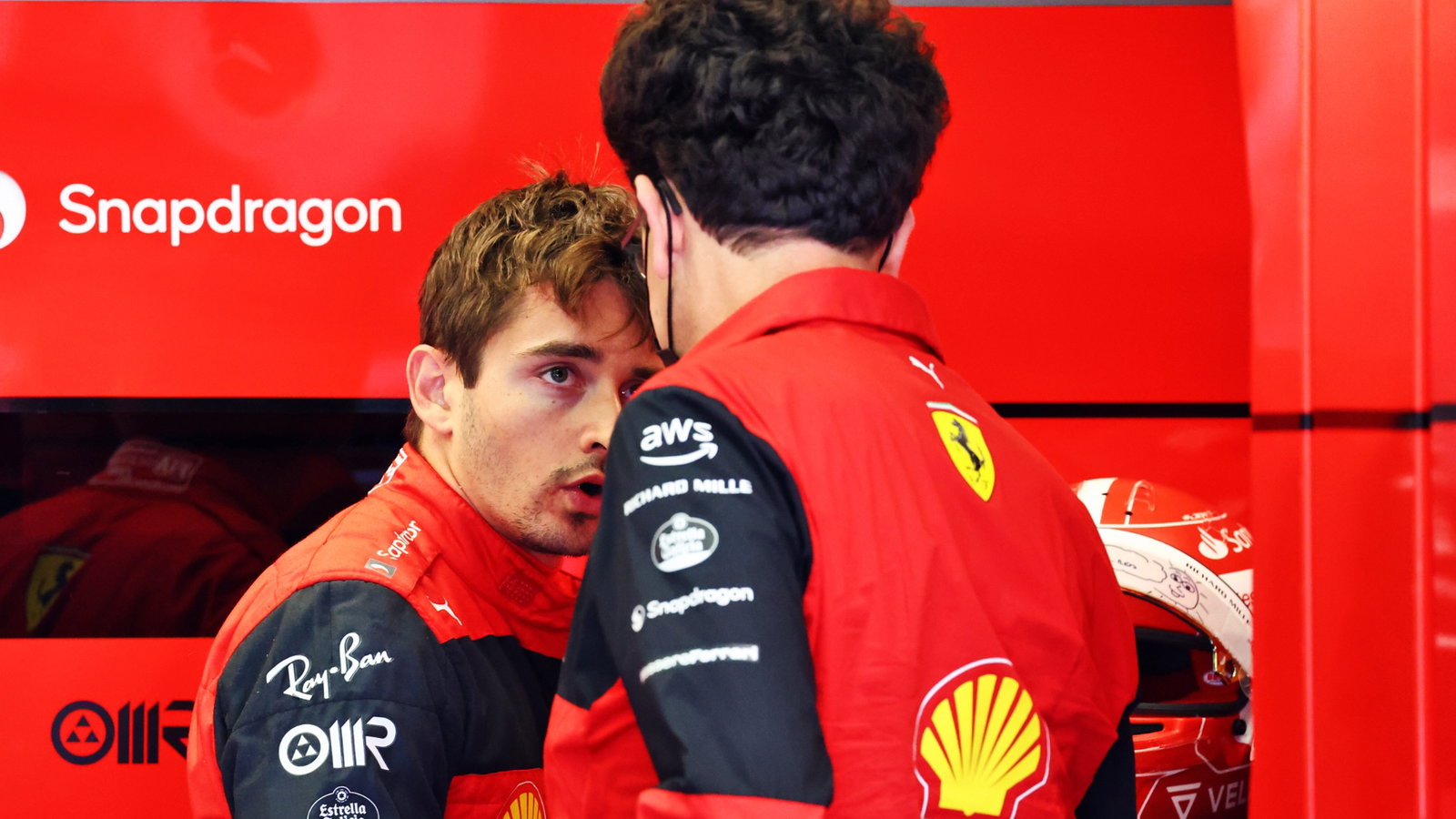 (L to R): Charles Leclerc (MON) 