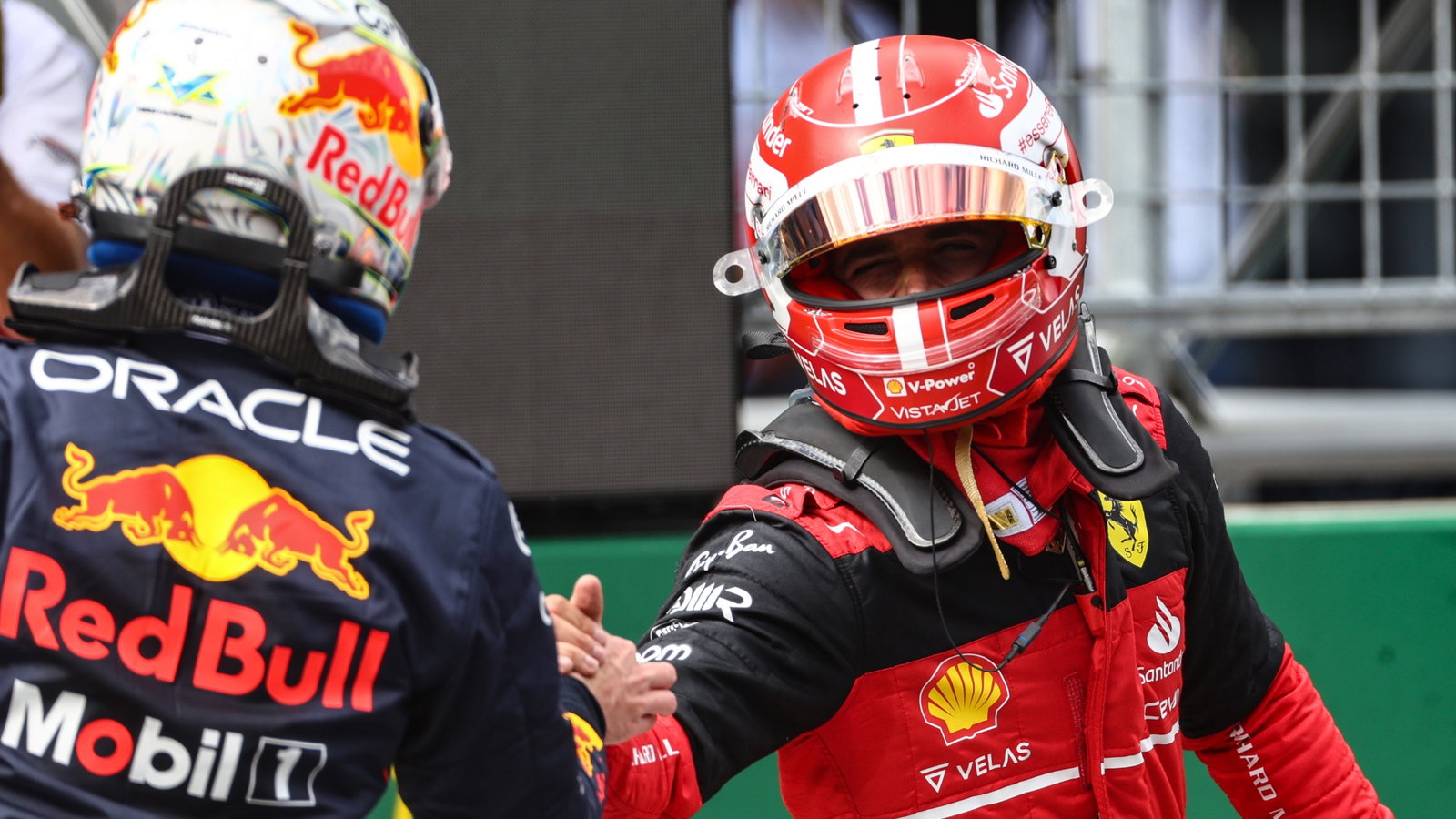 Max Verstappen (NLD), Red Bull Racing and Charles Leclerc (FRA), Scuderia Ferrari Formula 1 World Championship, Rd 11,