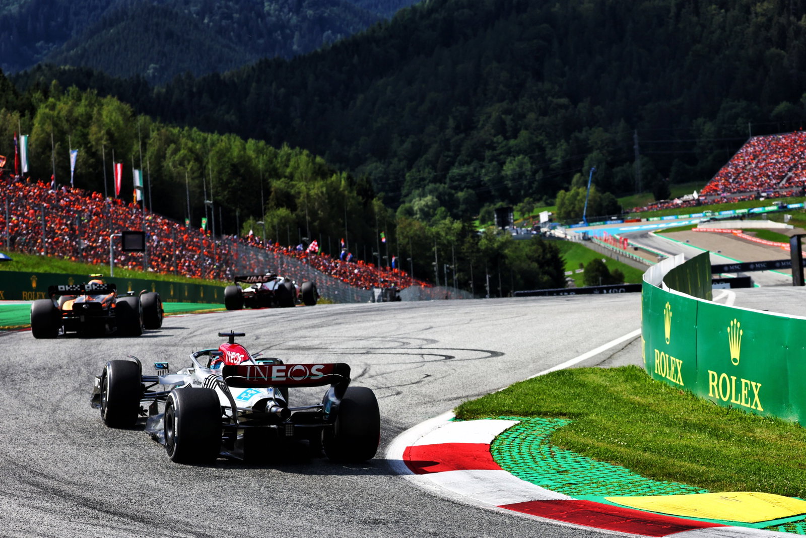 George Russell (GBR) Mercedes AMG F1 W13. Formula 1 World Championship, Rd 11, Austrian Grand Prix, Spielberg, Austria,