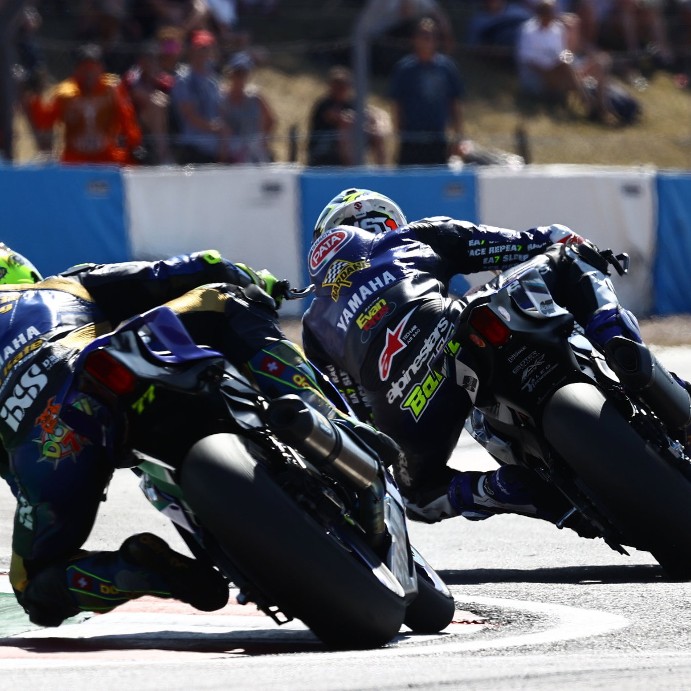 Lorenzo Baldassarri and Dominique Aegerter, Donington Park WorldSSP race1, 16 July