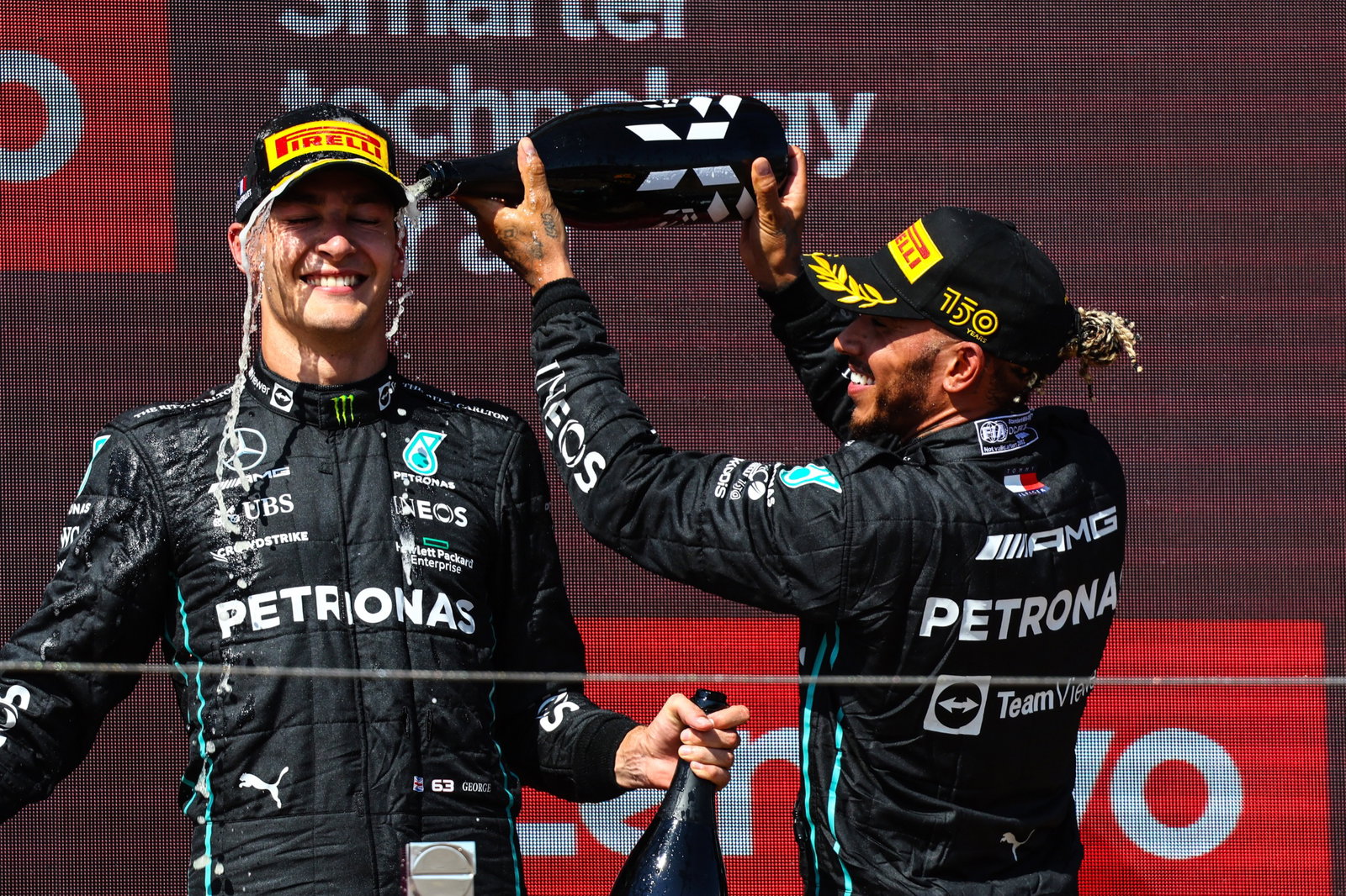 Lewis Hamilton (GBR), Mercedes AMG F1 and George Russell (GBR), Mercedes AMG F1 Formula 1 World Championship, Rd 12,