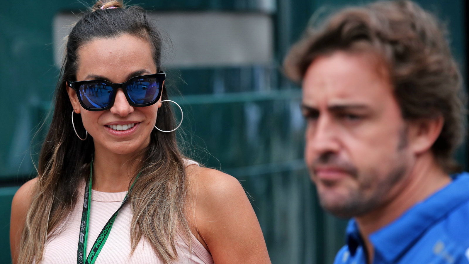 Andrea Schlager (AUT) Journalist with herr boyfriend Fernando Alonso (ESP) Alpine F1 Team. Formula 1 World Championship,