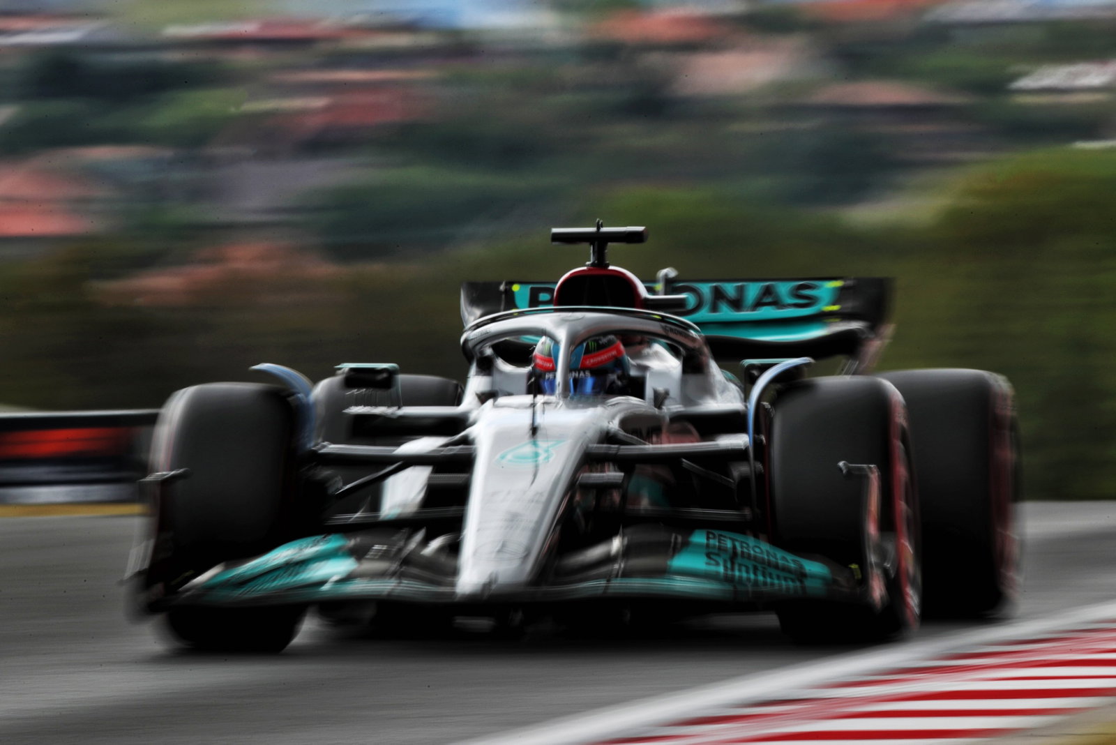 George Russell (GBR) ) Mercedes AMG F1 W13. Kejuaraan Dunia Formula 1, Rd 13, Hungarian Grand Prix, Budapest, Hungaria,