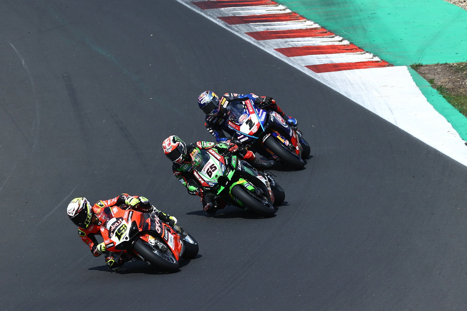 Alvaro Bautista, Jonathan Rea and Toprak Razgatlioglu, Czech WorldSBK race2, 31 July