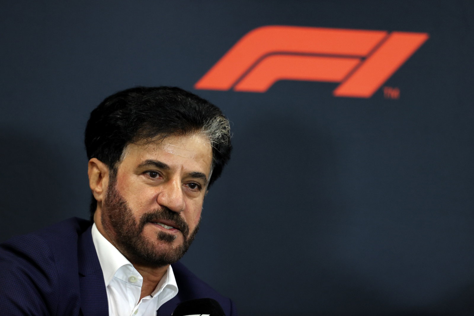 Mohammed Bin Sulayem (UAE) FIA President at a press conference announcing that Audi has officially registered as an F1