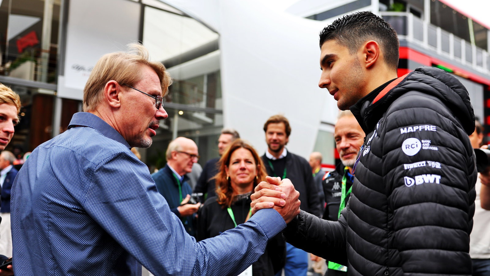 (L to R): Mika Hakkinen (FIN) 