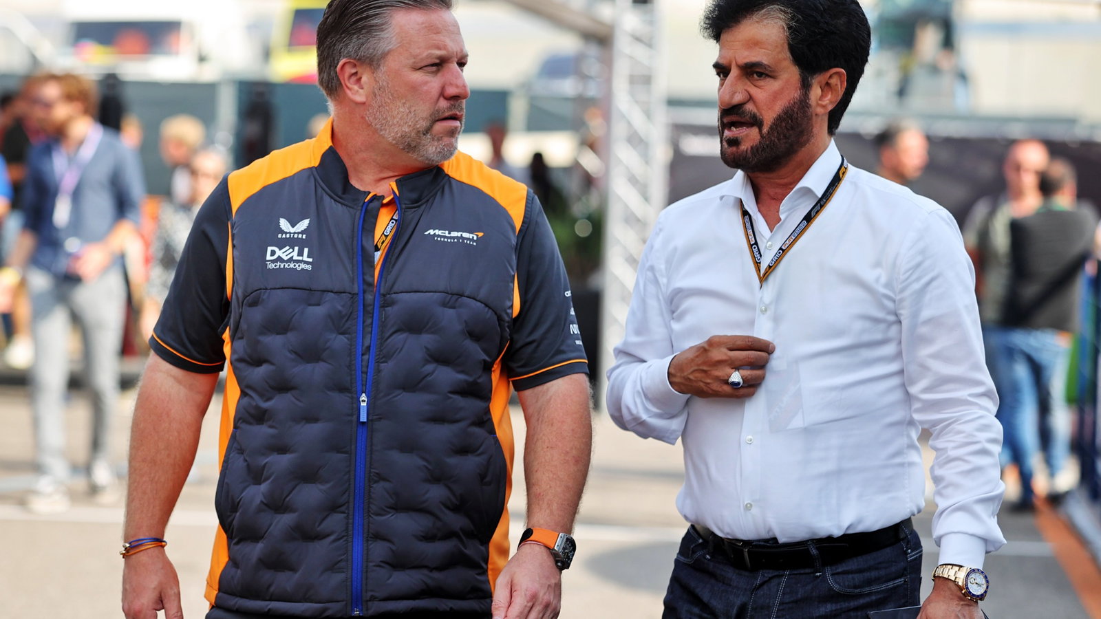 (L to R): Zak Brown (USA) McLaren