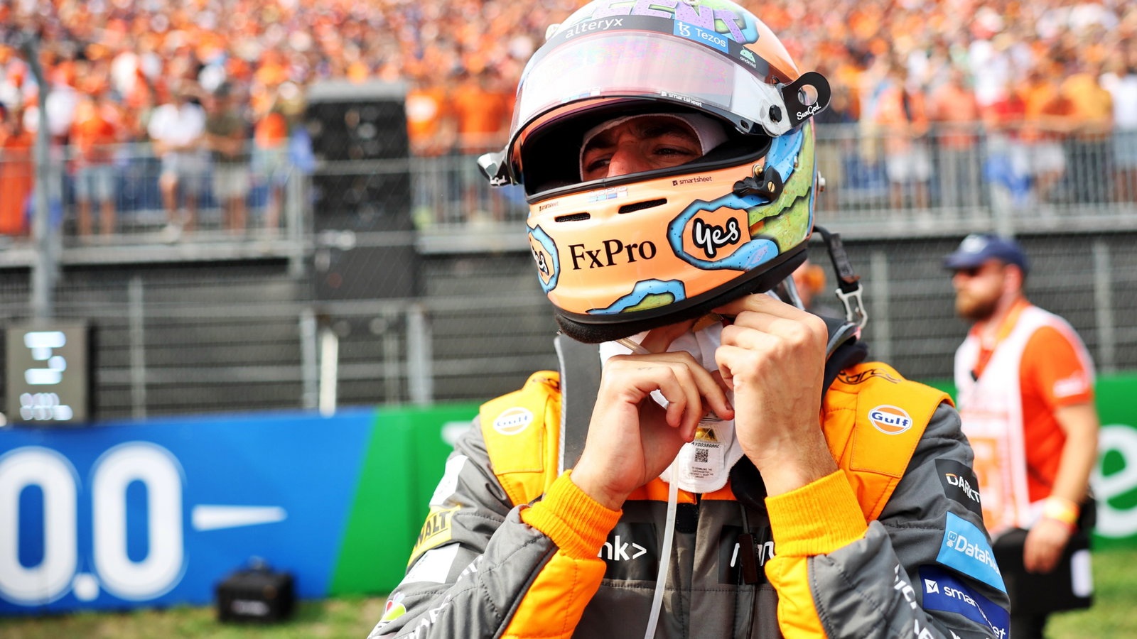 Daniel Ricciardo (AUS) McLaren on the grid. 