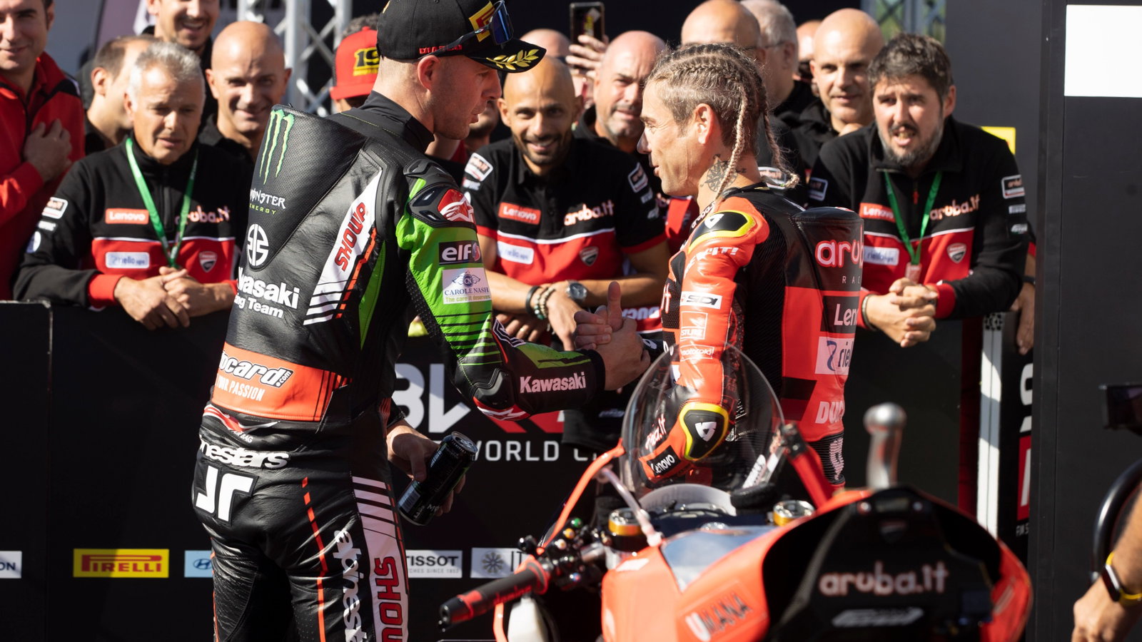 Alvaro Bautista, Ducati, Jonathan Rea, Kawasaki WorldSBK Magny-Cours