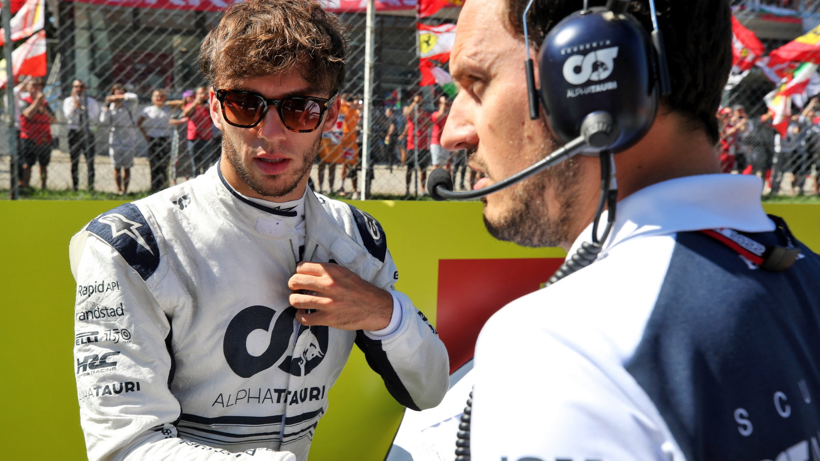 Pierre Gasly (FRA) AlphaTauri on the grid. Formula 1 World Championship, Rd 16, Italian Grand Prix, Monza, Italy, Race